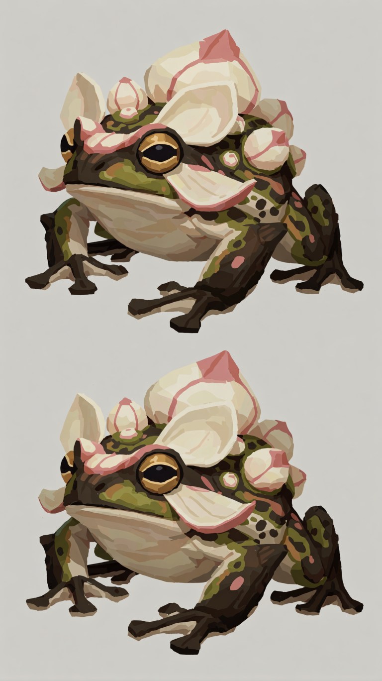 Flower-backed amphibian