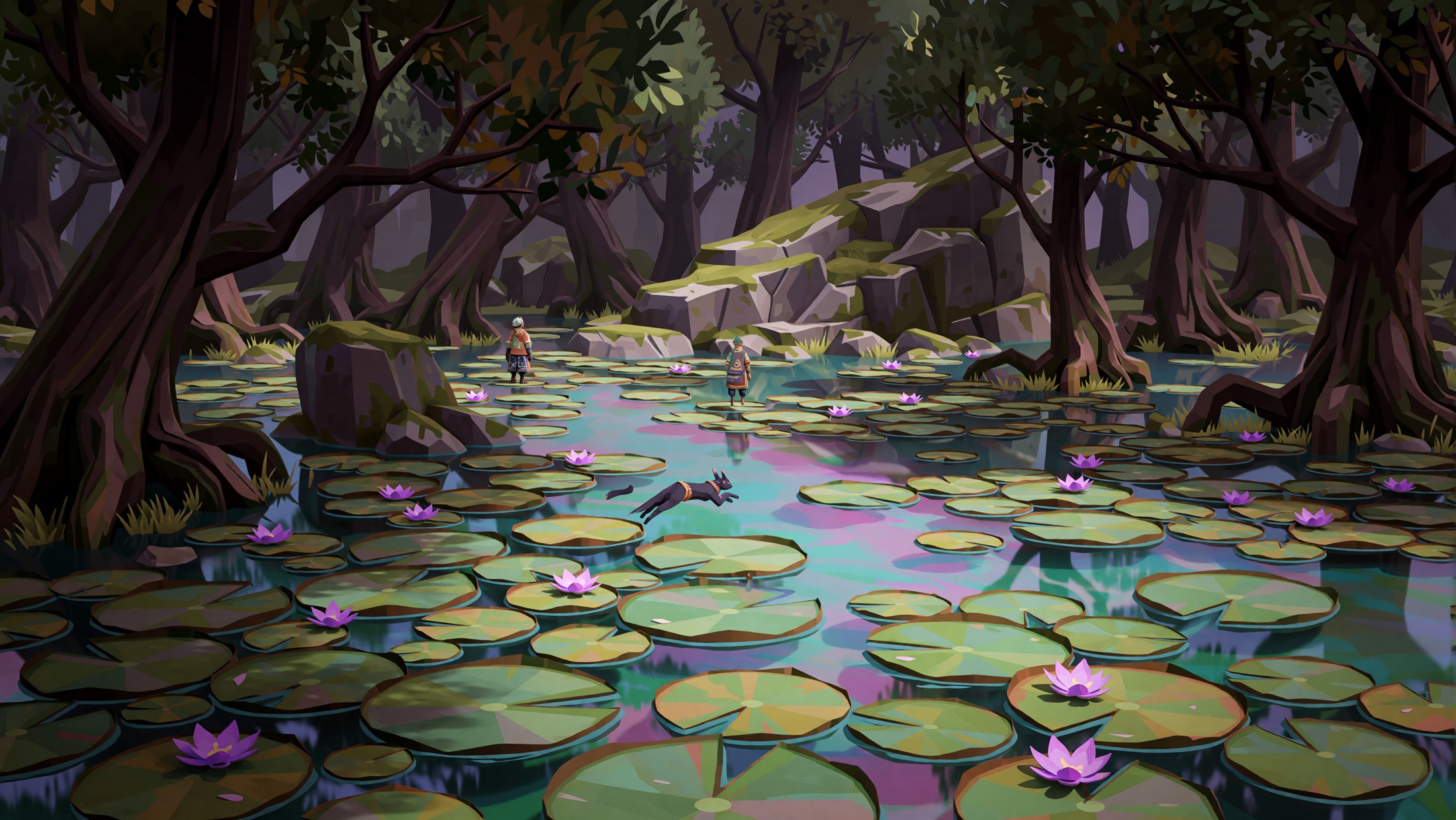 Lily-pad waterway